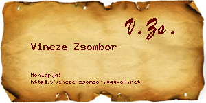 Vincze Zsombor névjegykártya
